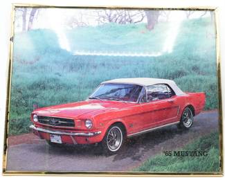 Framed Picture of 1965 Mustang 