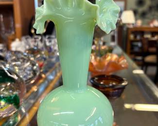 Jadite Ruffled vase - could be Fenton