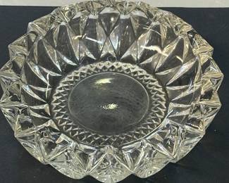 Heavy leaded glass ashtray