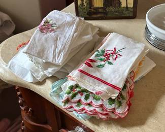 colorful vintage ladies hankies