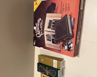 Vintage stapler and photo album