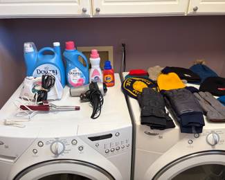 Hats, Gloves, handheld electronics. 