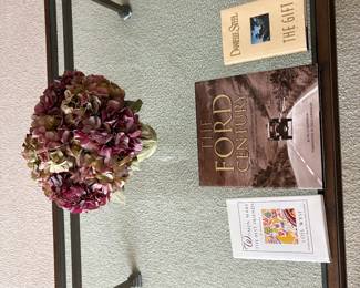 Glass Coffee Table with cofee table books