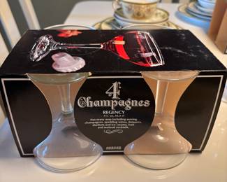 Vintage Champagne Flutes (set of 4) three total sets available. 