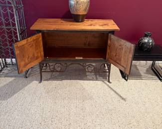 Custom Wooden Buffet (with doors open)