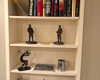 Hard cover books, golf figurines and more