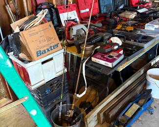 Vintage fishing poles