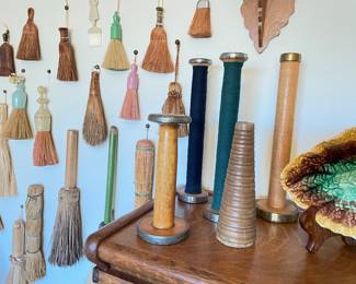 vintage thread spools & vintage sewing notions