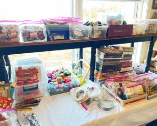 sewing notions, crochet thread, knitting & embroidery needles, etc