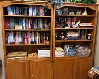 2 Oak Bookshelves