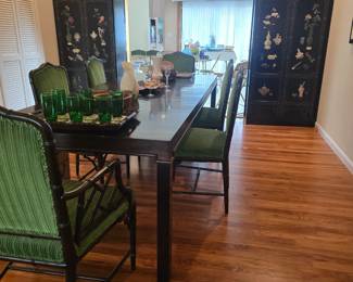 Cabinet doors may be available and have jade inlays, we will know 100% by friday. Cabinets are built in but doors will be professionally removed if available for sale, again these are for a serious buyer.