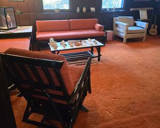 Vogue Rattan swivel couch and sofa set in perfect condition $$$