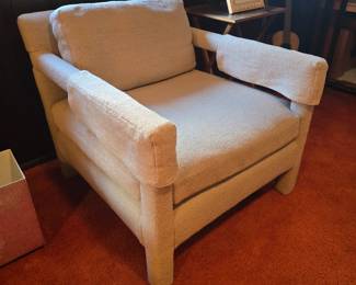 Milo baughman style chunky parsons lounge chair 295.00 obo