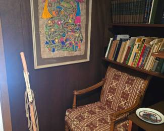 Vintage 1970s Mexican Folk Art Painting Amate Bark Paper