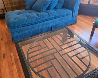 Mid Century Karl Springer Style Chineses Chippendale Wrapped Ming Coffee Table 275.00