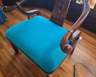 Late 20th Century Vintage James Mont Style Horseshoe Back Chair 200.00