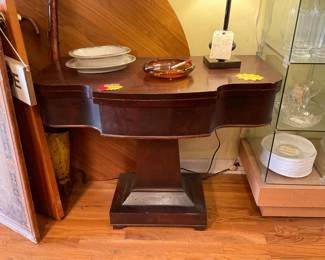 English game table. Fully opens up flat. $150 + tax