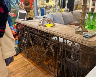 Wrote Iron and Marble Console table - $750 + tax