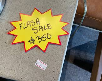 Stone and brushed steel, dining room table. Fits up to 8 people. $350 +tax