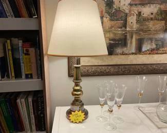 Brass lamp base. - $15 + tax