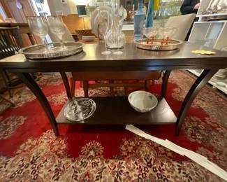 Embroidered, hardwood vanity stool. $25 + tax