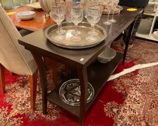 Embroidered, hardwood vanity stool. $25 + tax