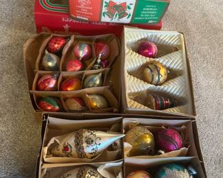A selection of vintage ornaments 
