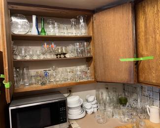 Glassware and Corelle 