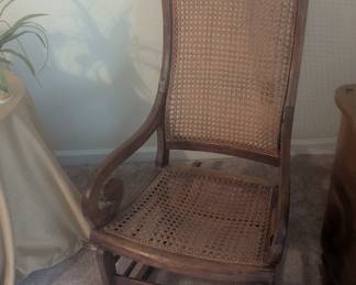 1800s cane rocker