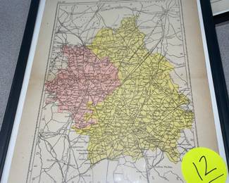 Two hand colored maps from the 19th century