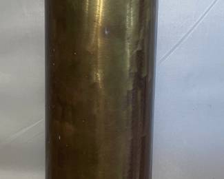 Large brass anti-aircraft shell