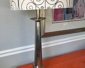 Johnathan Adler chrome table lamp