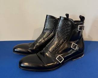 Alexander McQueen Triple Monk Strap Boots, men's size 10