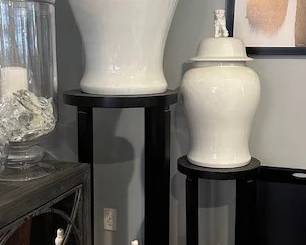 White ceramic Ginger Jars