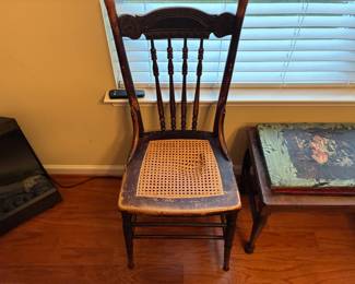 Several one off cane bottom chairs