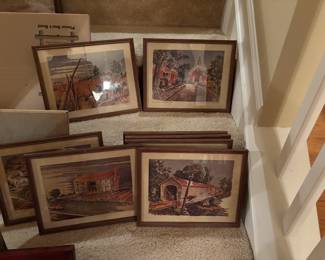 Jack Knox set of 8 framed prints