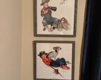 Norman Rockwell season prints: 2 of set of 4