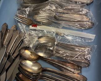 Waldorf Astoria Hotel Silver Flatware Set, Service for 12, 84 Pieces