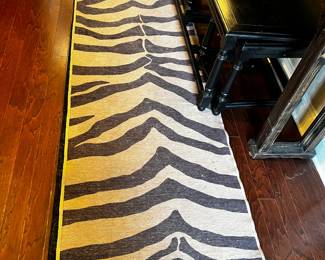 #33 Zebra Print Runner Rug - 30"Wide x 118"L $25.00