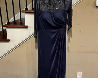 #115 Smoke Blue Formal Dress Size 10P - New with Tags $50.00