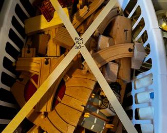 #168 Set of 8 Wood Trains - Miniature $20.00