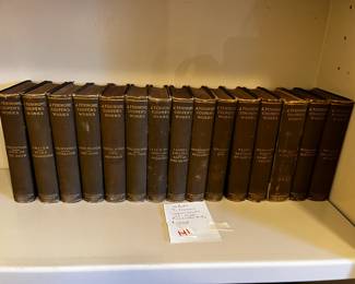 #141 15 Books J. Fenimore cooper's Works 19C 15 volumes Fine Leather Binding $150.00