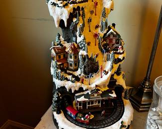 #154 Christmas Ski Village w/lights & 8 songs (costco exclusive 20") $50.00