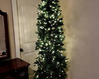 #181 Slim Line Pre-Lit Christmas Tree - approx 8' Foot $60.00