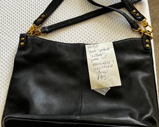 #89 Hobo Black Pebbled Leather Purse w/removable/adjustable Strap $45.00