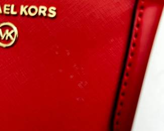 #93 Michael Kors Salmon Hard Leather Handbag "as is" (spot on front) $25.00