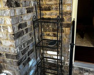 #55 Heavy Black Metal Rack w/4 shelves - 13x12x65 $45.00
