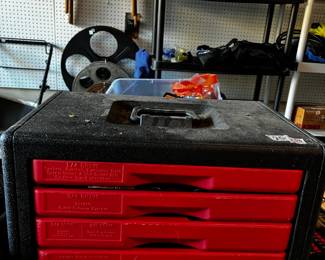 #134 Craftsman Plastic 4 drawer Storage Storage Chest w/sockets $25.00