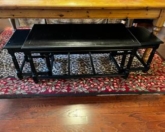 #19 Black Painted Coffee Table w/2 nesting Side Tables - 44x22x19 - Nesting table - 15x15x15 $150.00