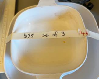 #143 Set of Blue connflower Casserole Dishes $35.00